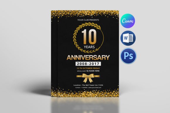 Download Anniversary Invitation Flyer Template - Flyer Collection