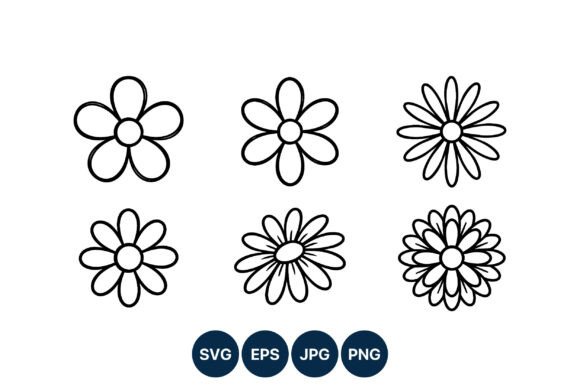 Download Simple Daisy Flower Icons - Simple Collection